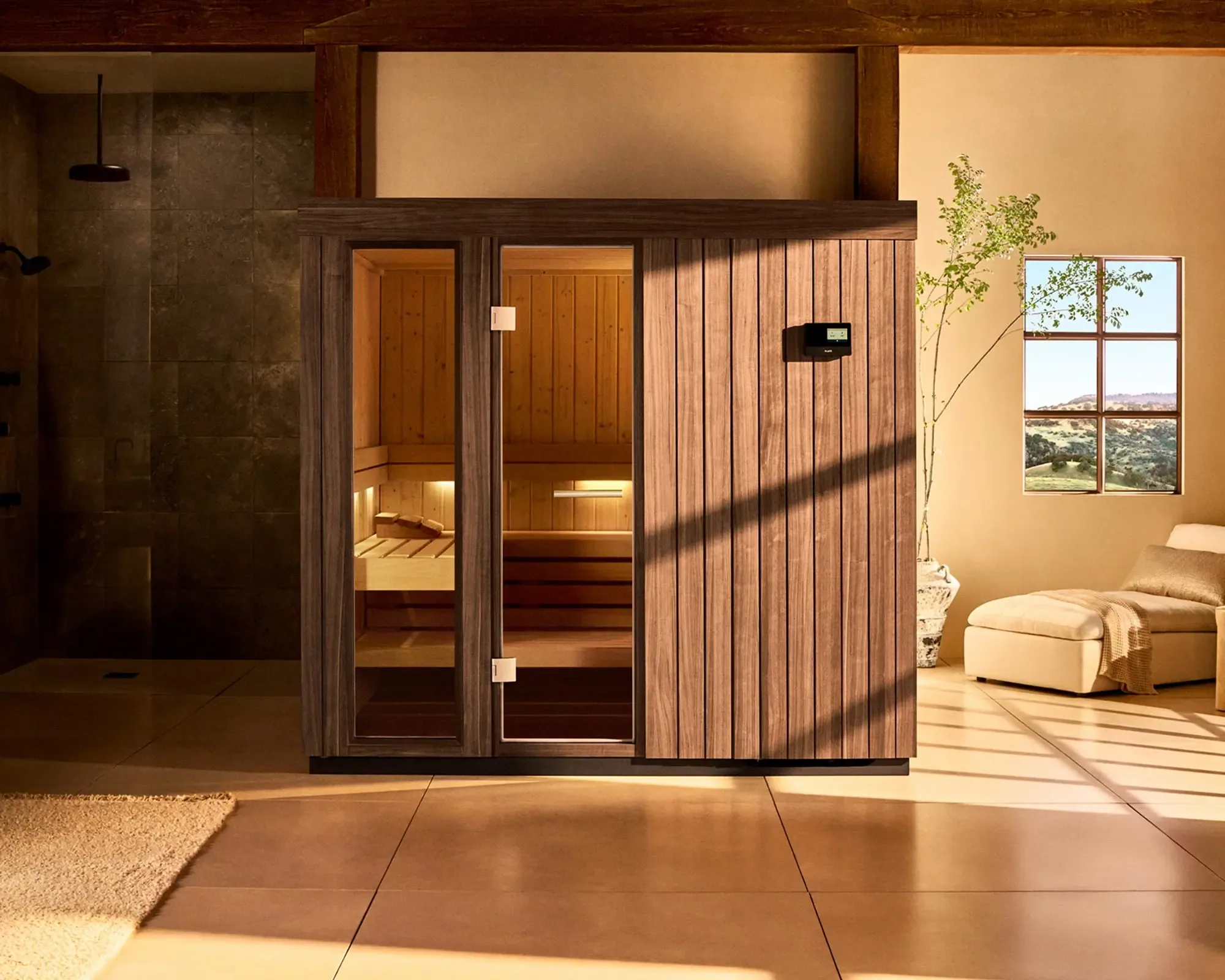 KLAFS S1 sauna, odaya entegre — KLAFS